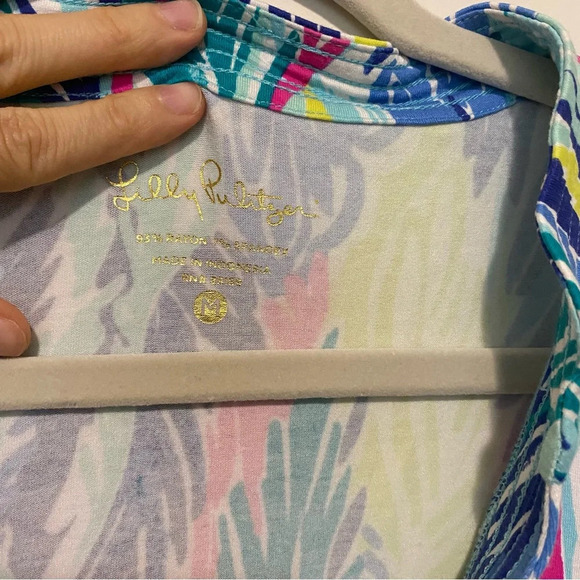 Lilly Pulitzer Multicolor Tunic Style Blouse Medium - Picture 3 of 8